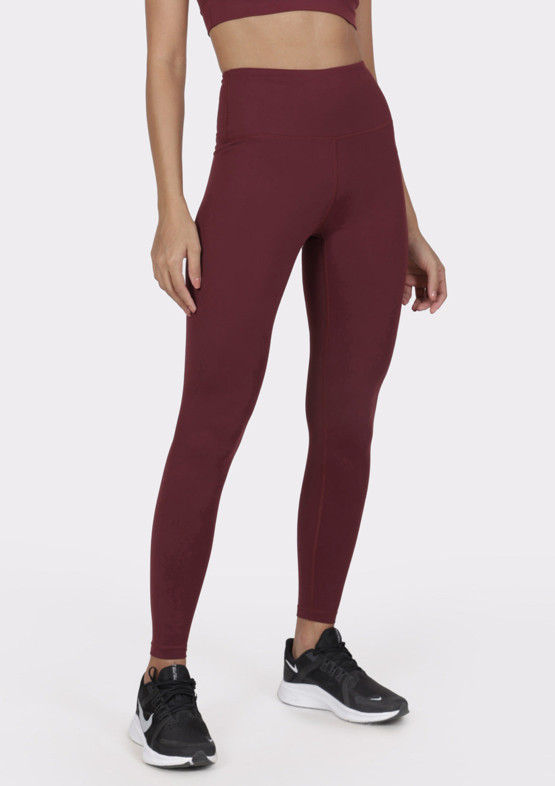 Tvis and Bliss. Prisma French Wine Ankle Length Leggings