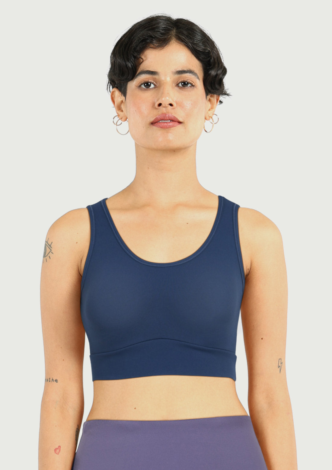 All Access Strappy Low Impact Bra in Navy