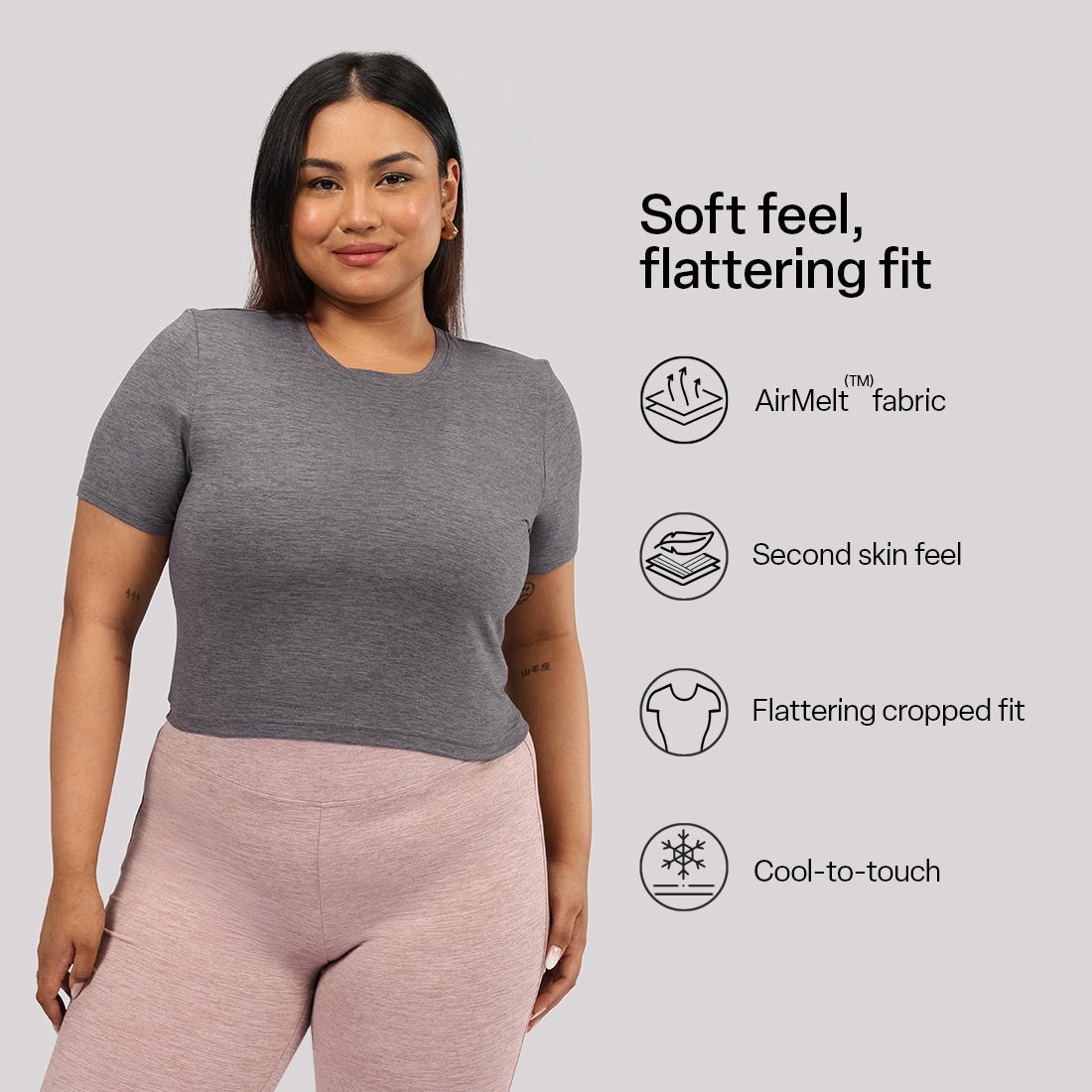AirMelt™ Crop Tee - BlissClub