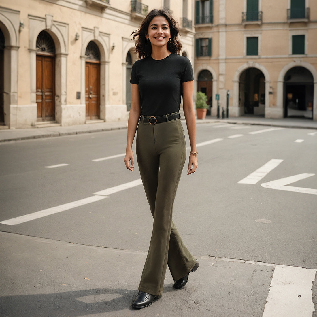 AM:PM Air Flare Trousers - Cotton
