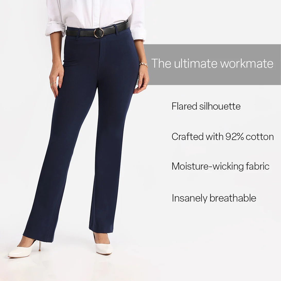 AM:PM Air Flare Trousers - Cotton Tall - BlissClub