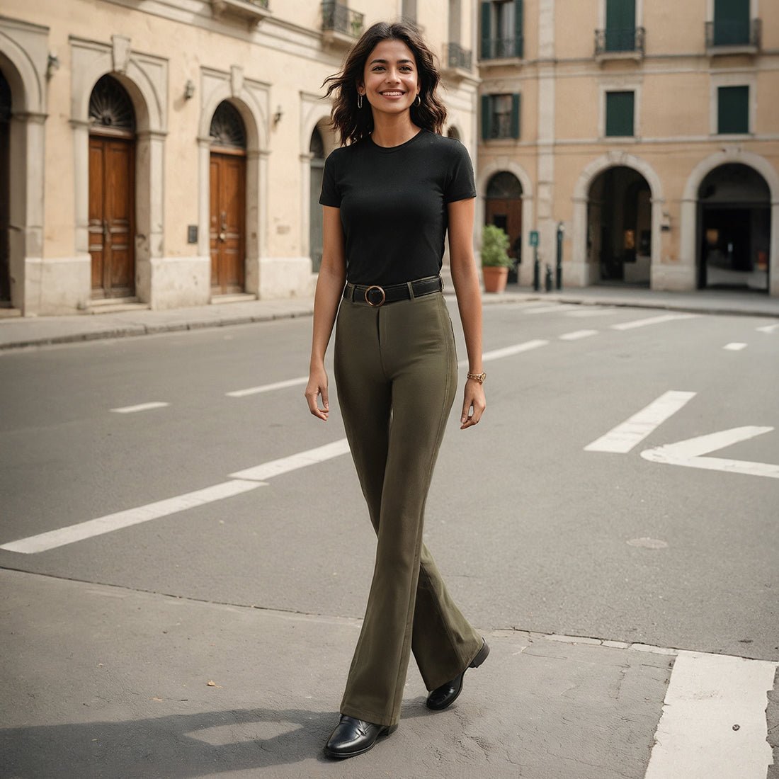 AM:PM Air Flare Trousers - Cotton Tall - BlissClub