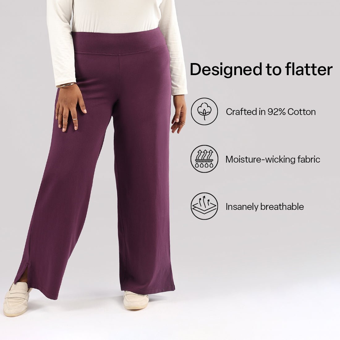 AM:PM Air Wide Trousers - Cotton Tall - BlissClub