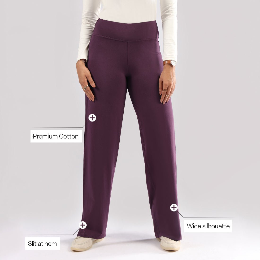 AM:PM Air Wide Trousers - Cotton Tall - BlissClub