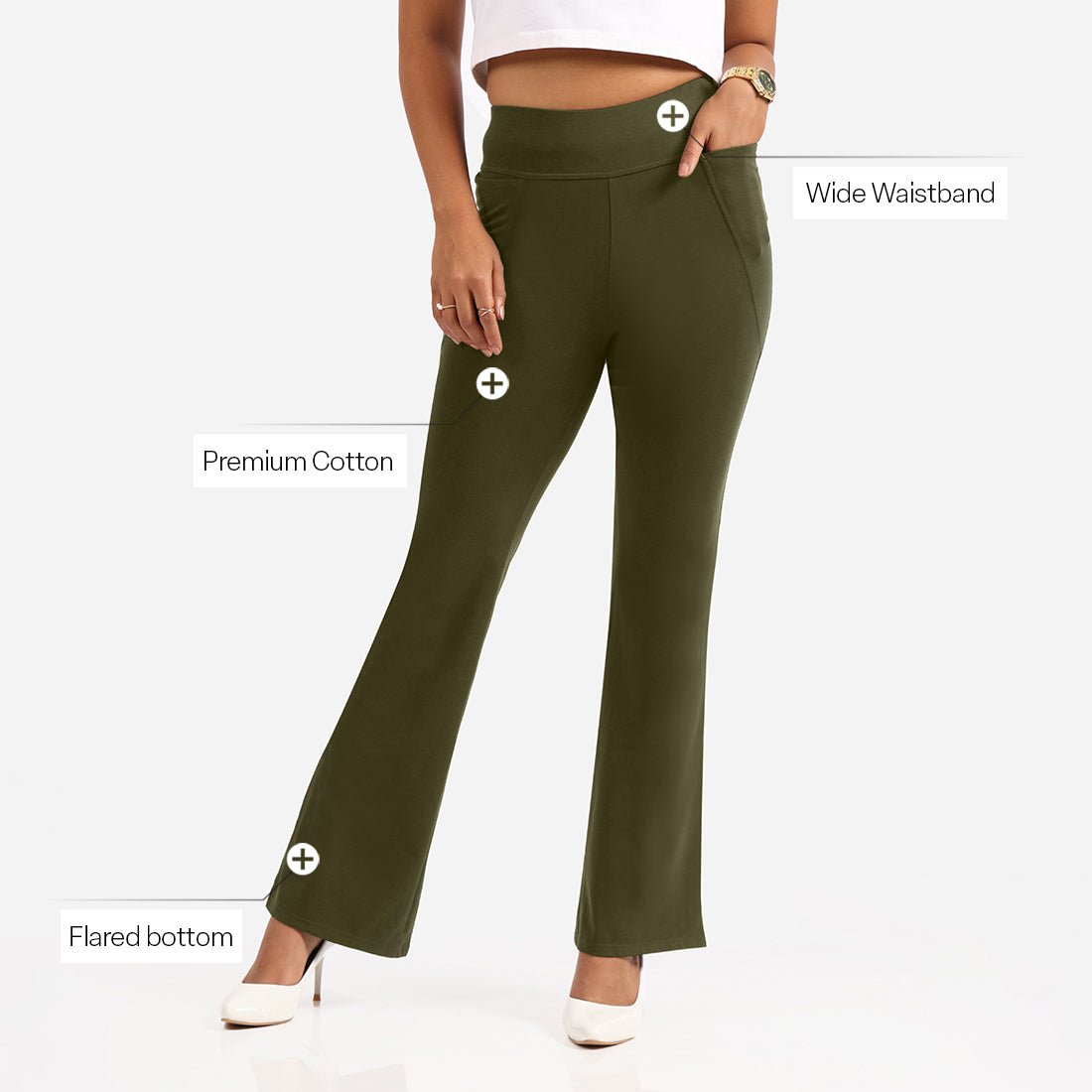 AM:PM Cotton Flare Pants - BlissClub