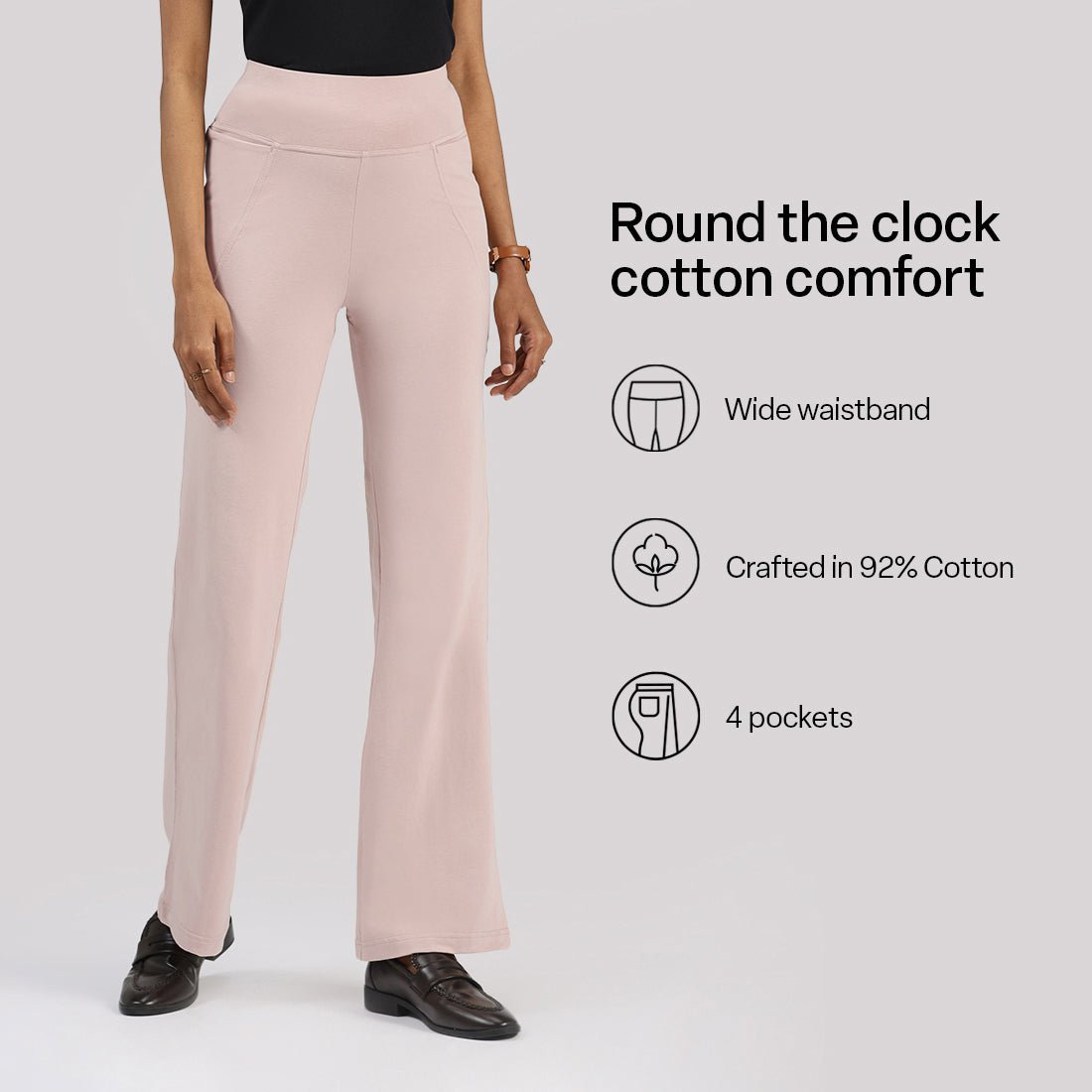 AM:PM Cotton Flare Pants - BlissClub