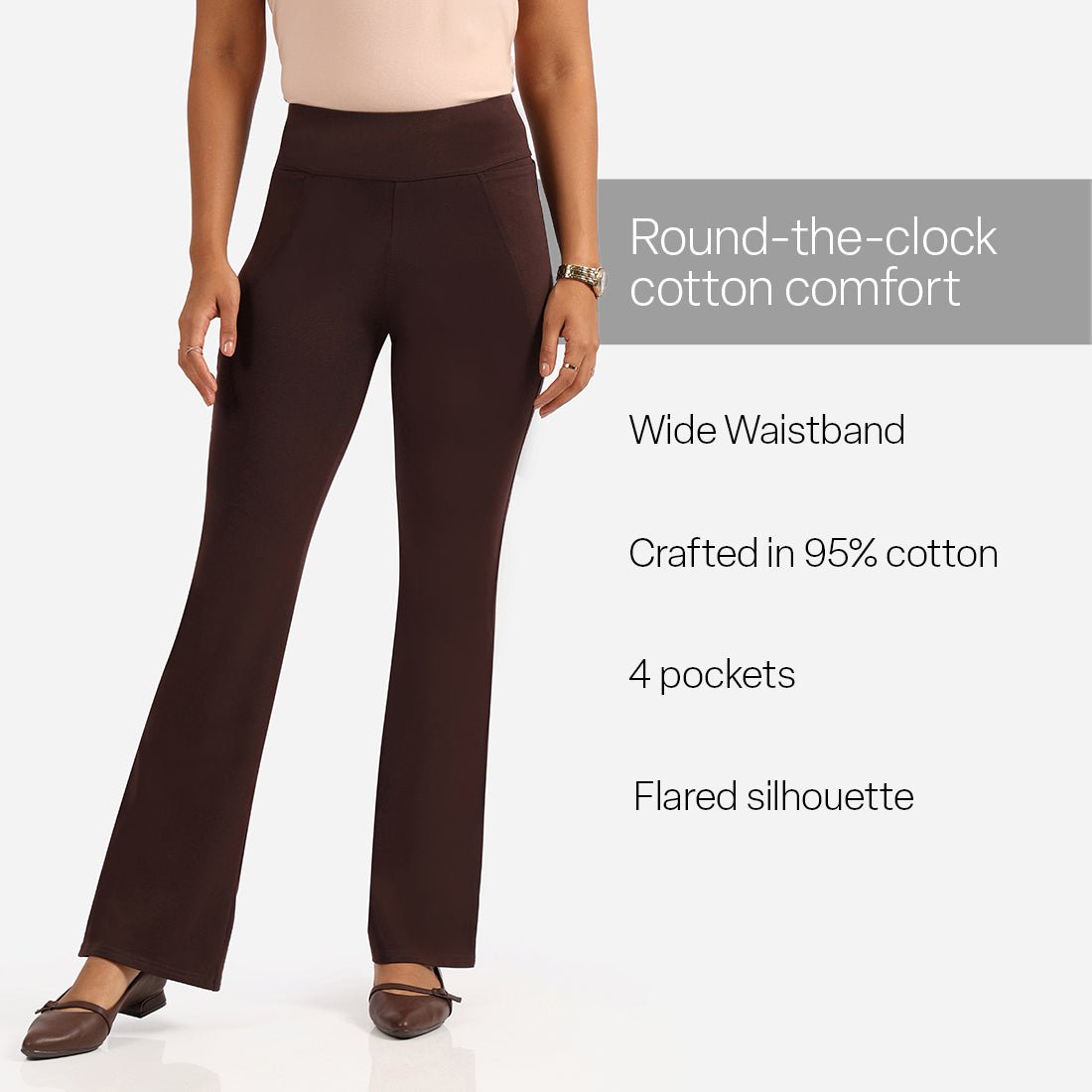 AM:PM Cotton Flare Pants Tall - BlissClub