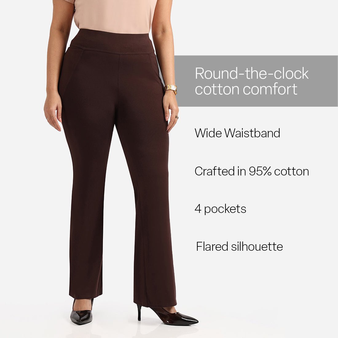 AM:PM Cotton Flare Pants Tall - BlissClub