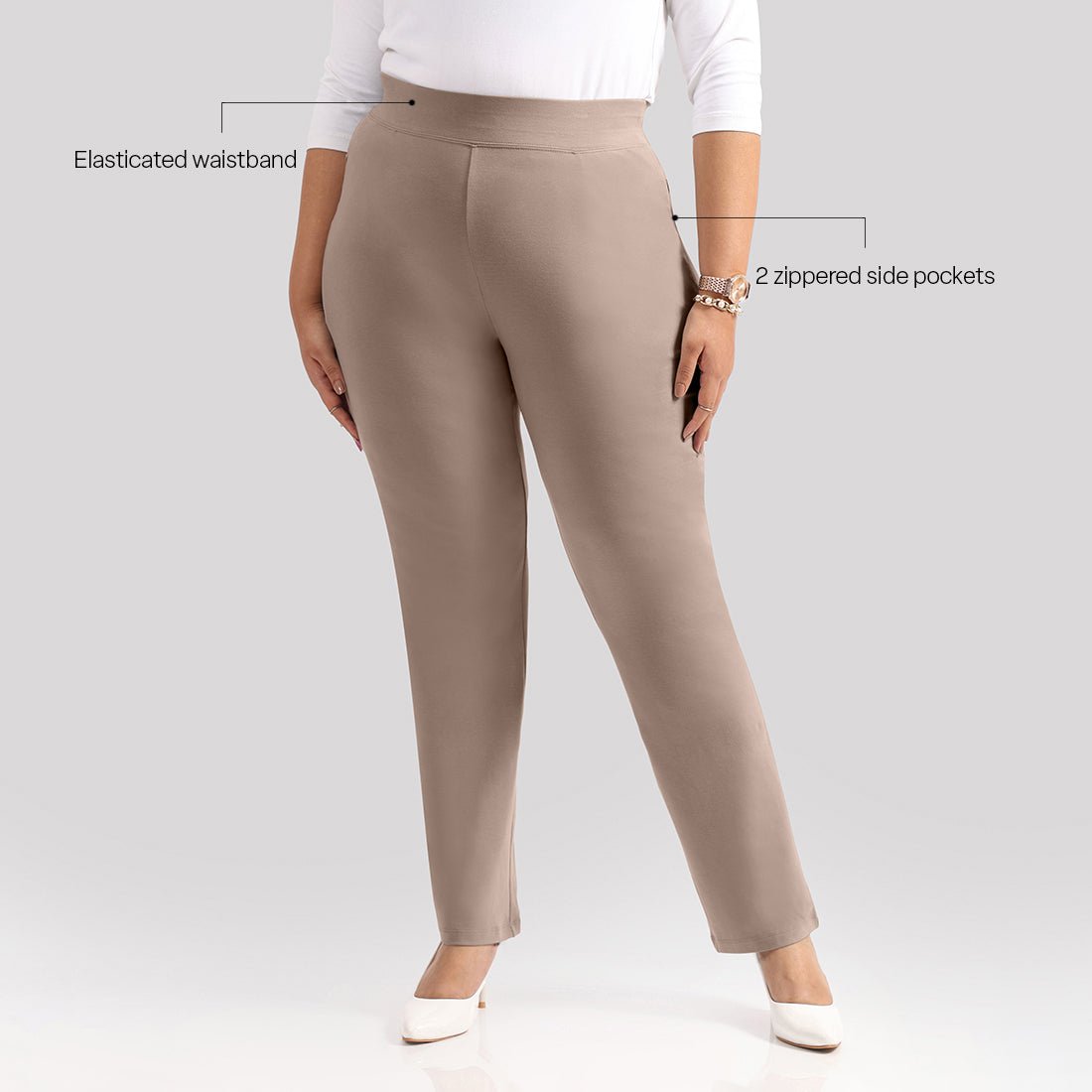 AM:PM Cotton Straight Pants - BlissClub