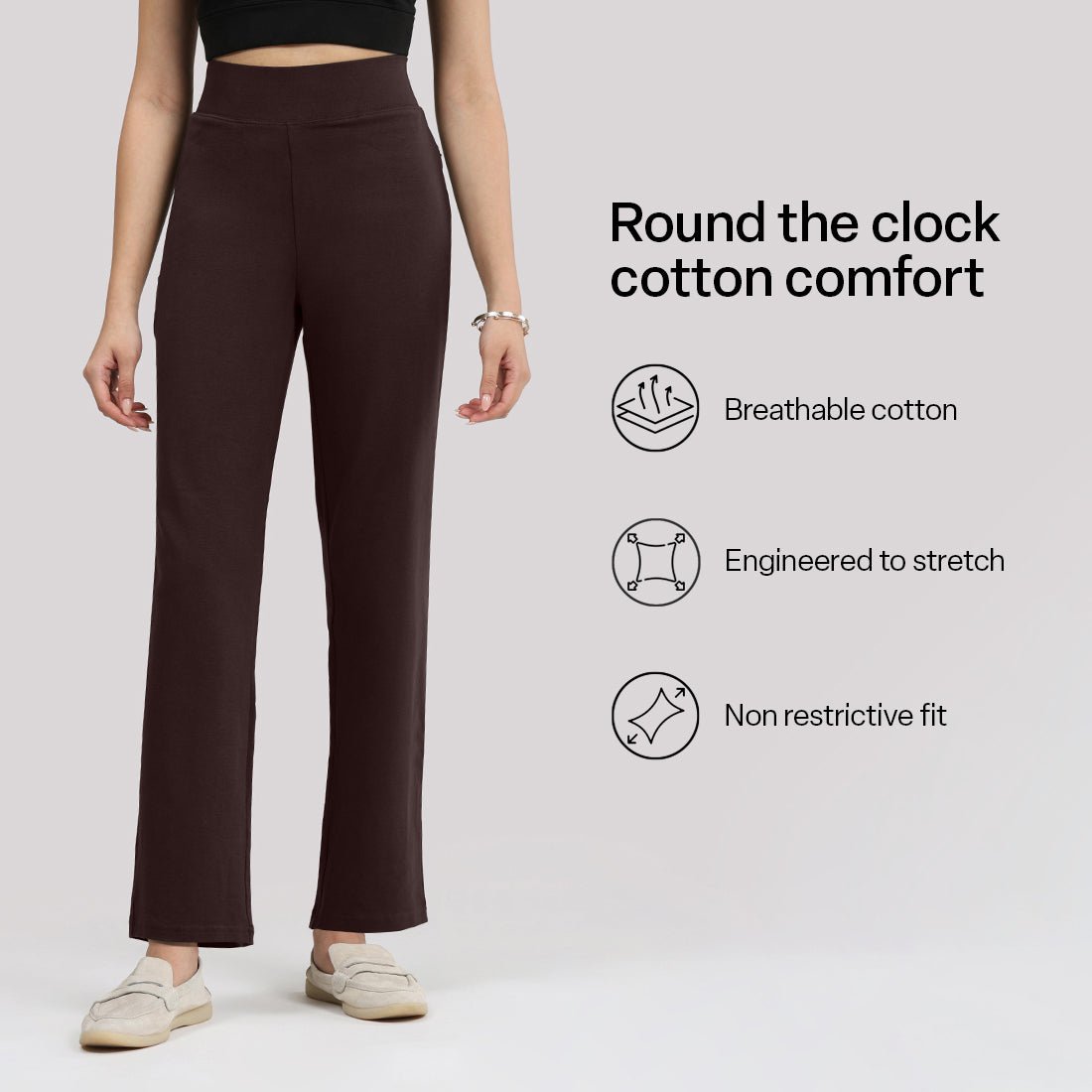AM:PM Cotton Straight Pants - BlissClub