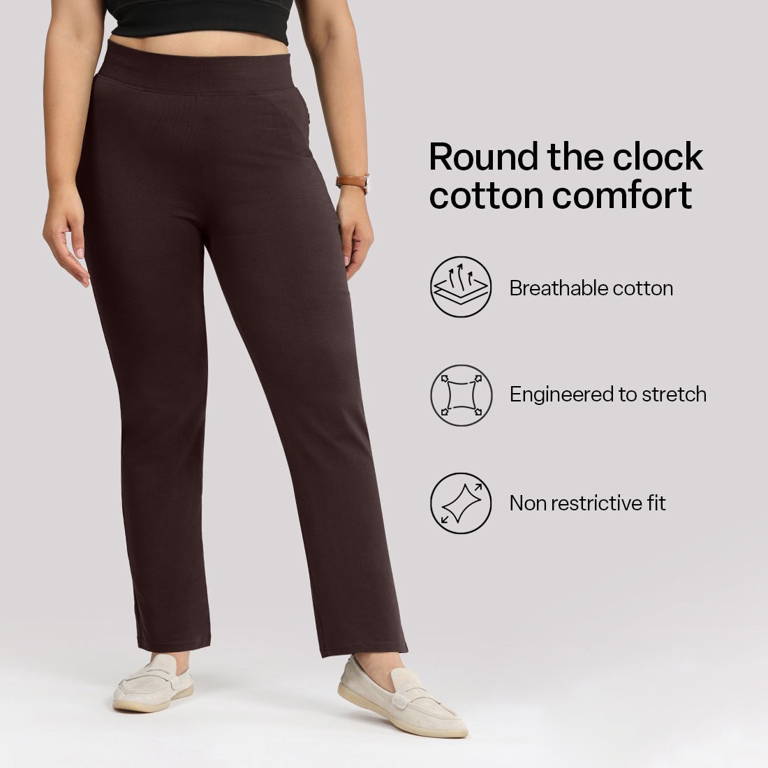 AM:PM Cotton Straight Pants - BlissClub