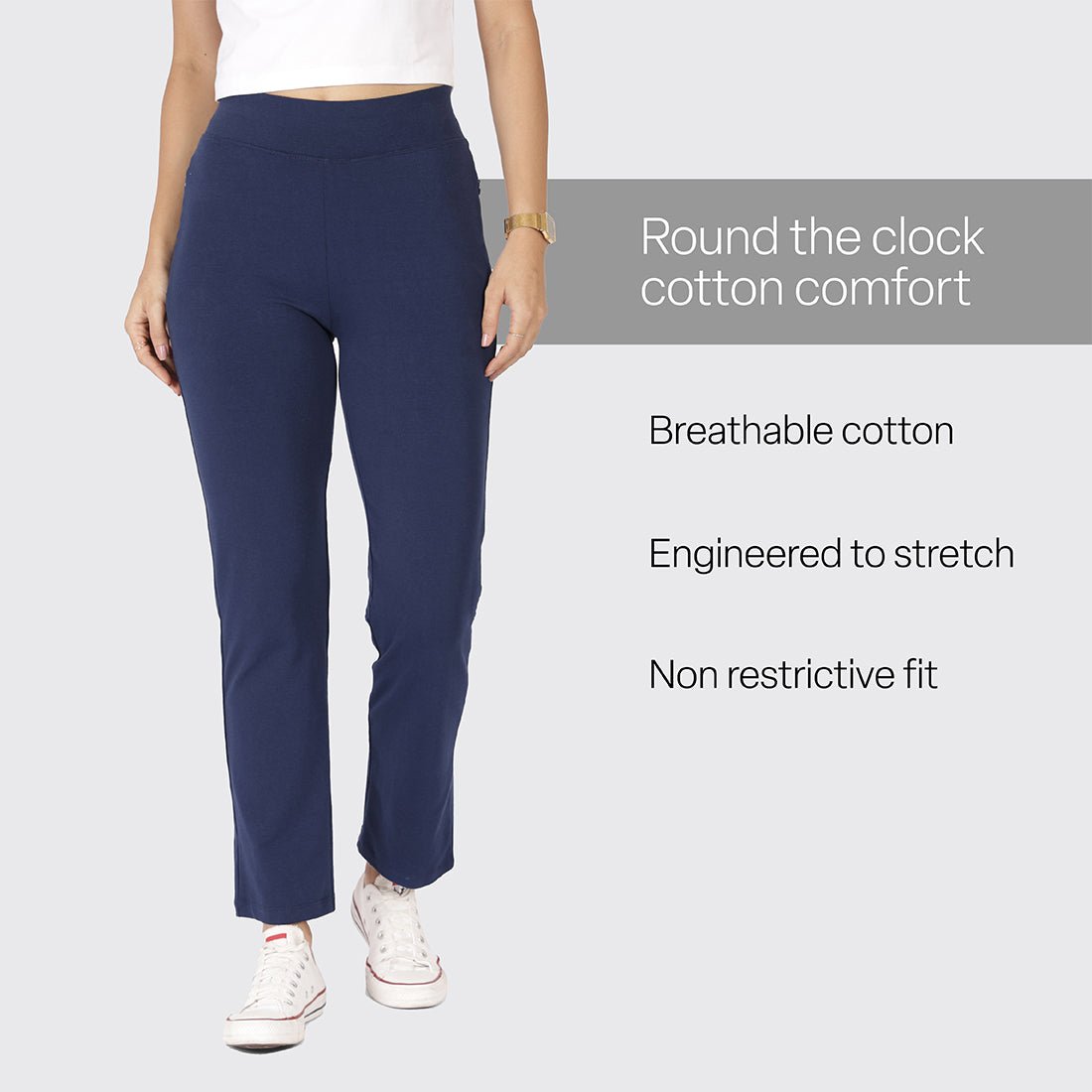 AM:PM Cotton Straight Pants Tall - BlissClub