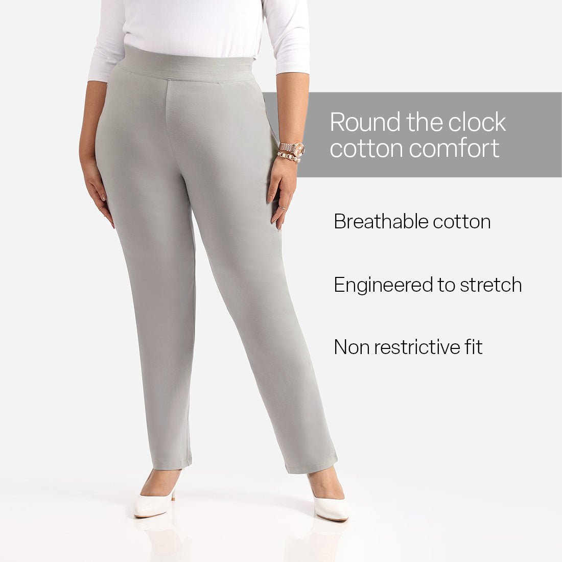 AM:PM Cotton Straight Pants Tall - BlissClub