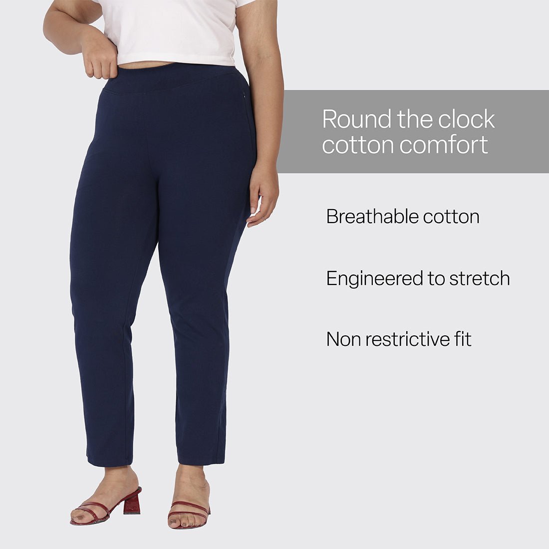 AM:PM Cotton Straight Pants Tall - BlissClub