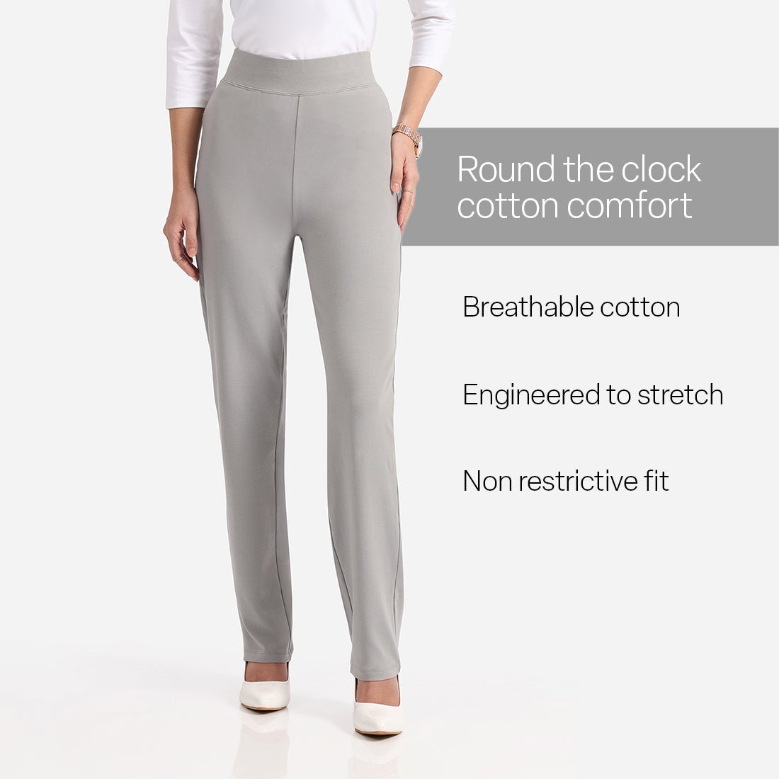 AM:PM Cotton Straight Pants Tall - BlissClub
