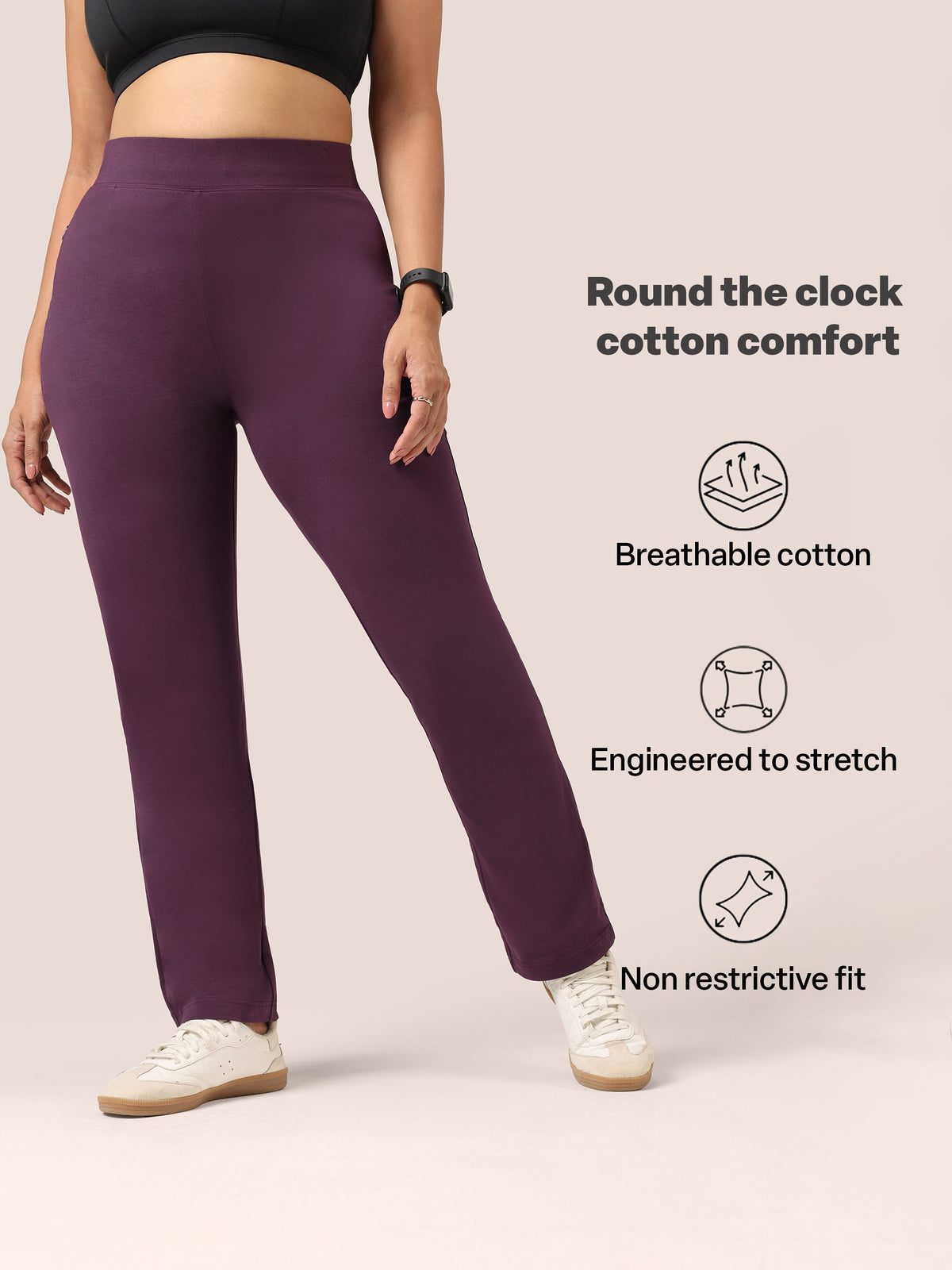 AM:PM Cotton Straight Pants Tall - BlissClub