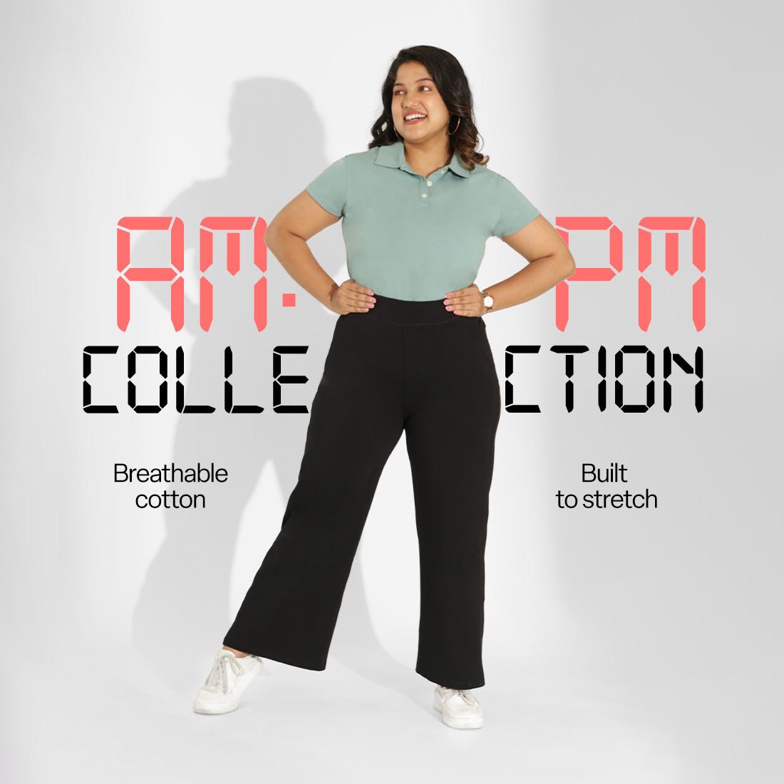 AM:PM Cotton Wide Legged Pants - BlissClub