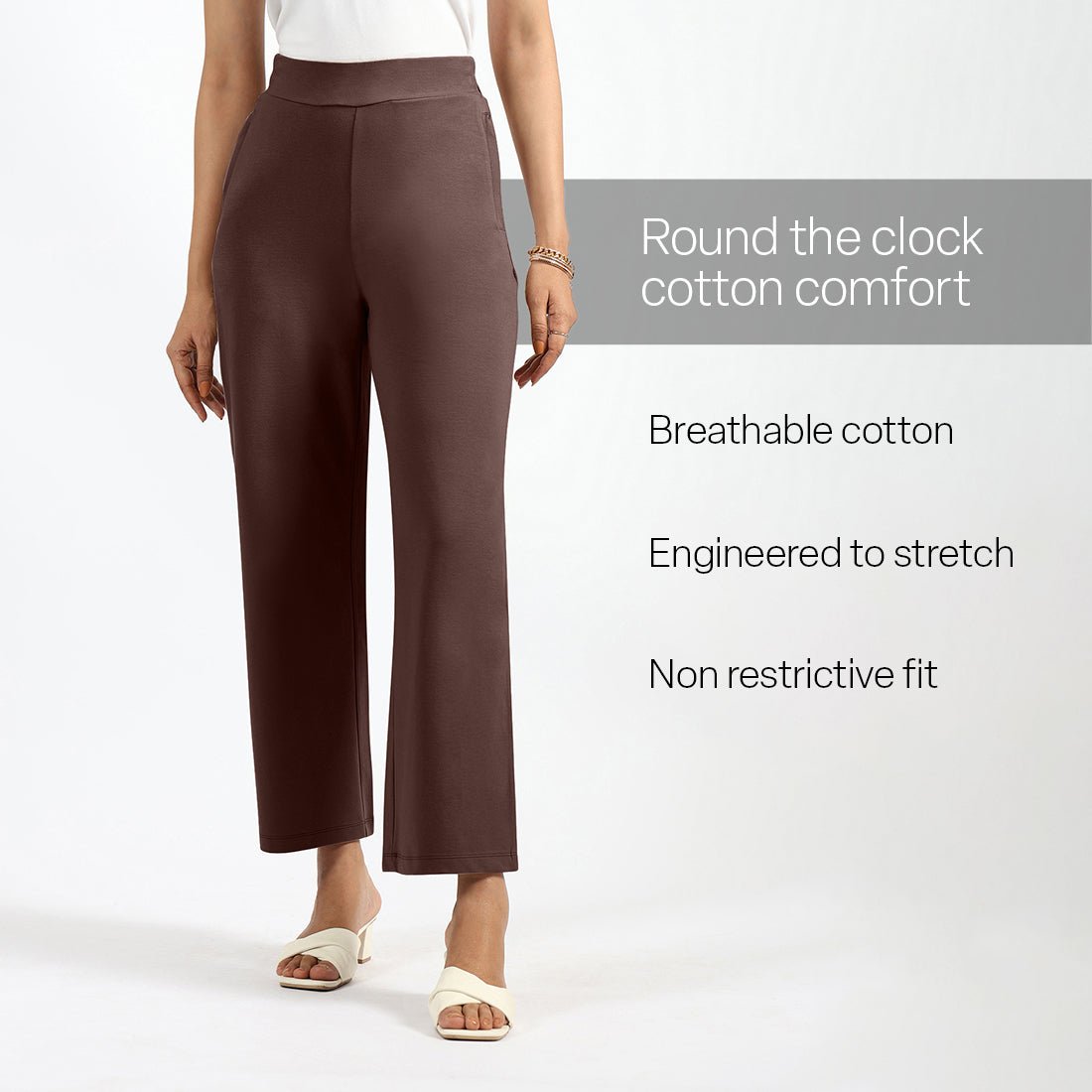 AM:PM Cotton Wide Legged Pants - BlissClub