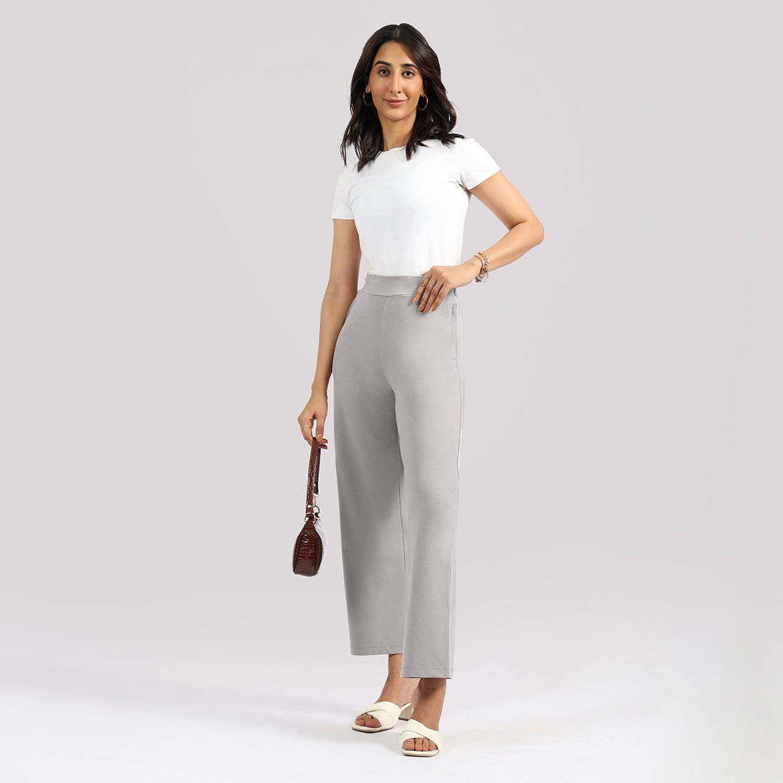 AM:PM Cotton Wide Legged Pants - BlissClub