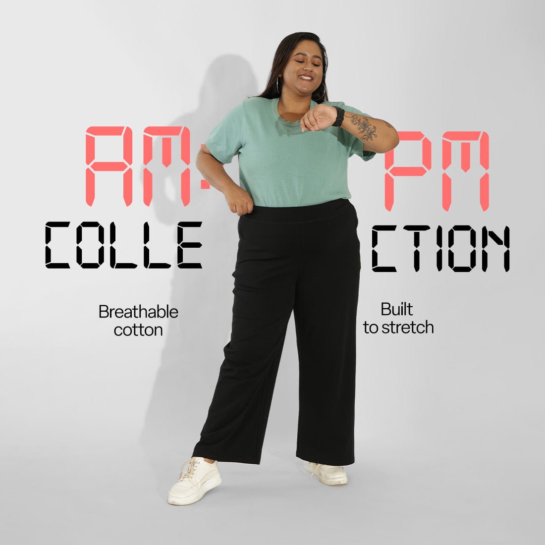 AM:PM Cotton Wide Legged Pants - BlissClub