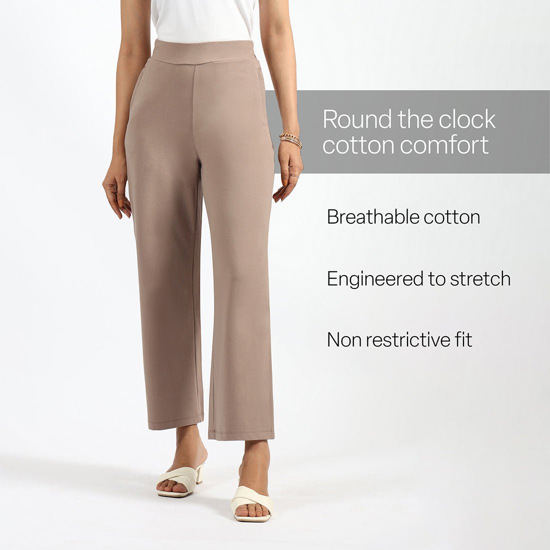 AM:PM Cotton Wide Legged Pants Tall - BlissClub