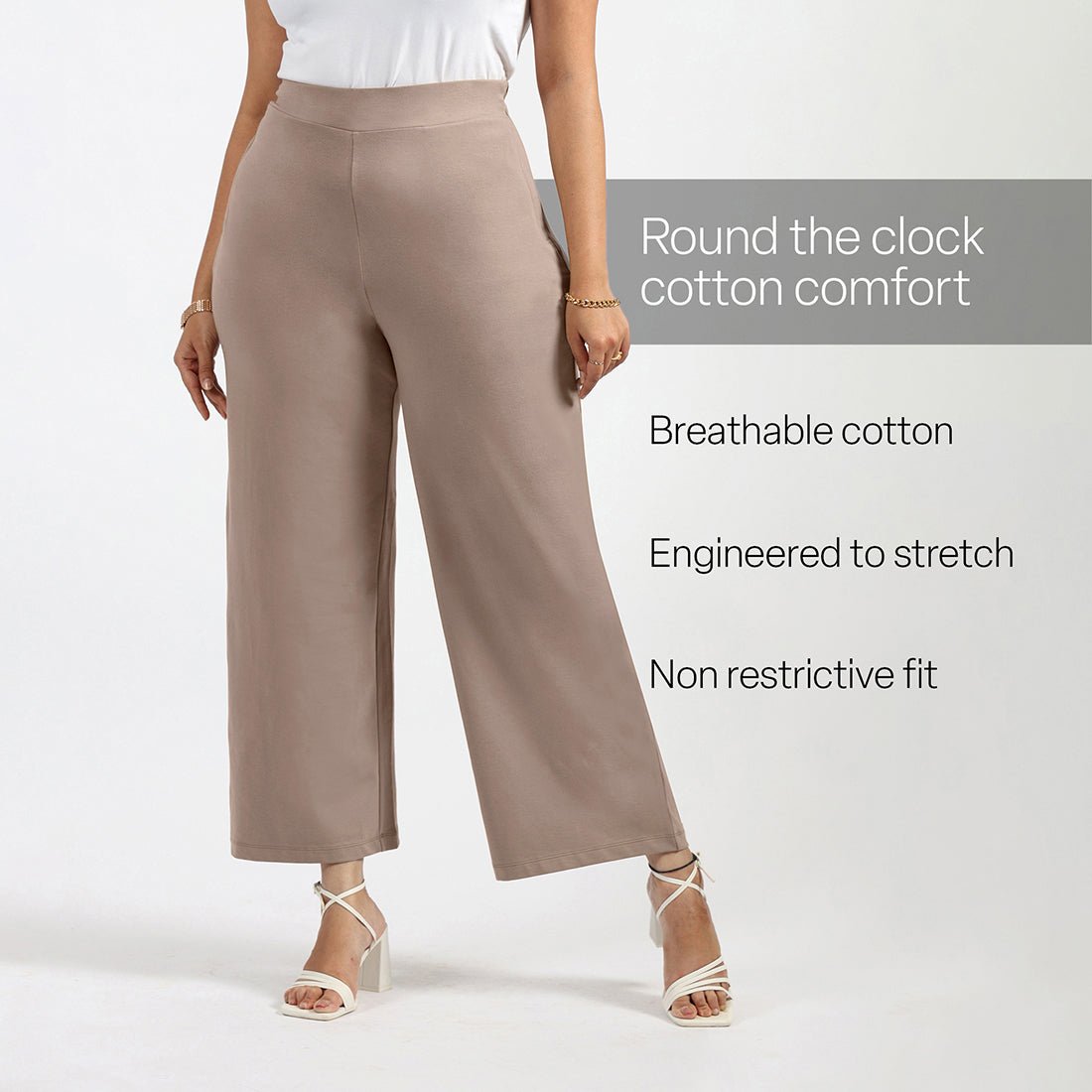AM:PM Cotton Wide Legged Pants Tall - BlissClub