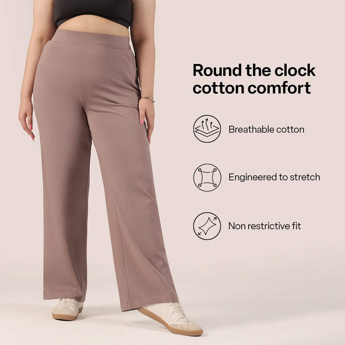 AM:PM Cotton Wide Legged Pants Tall - BlissClub