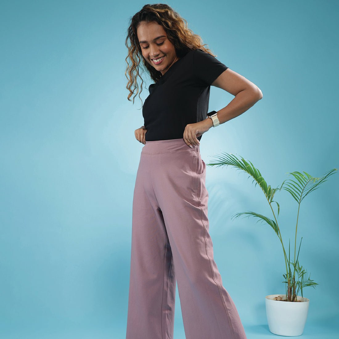 AM:PM Cotton Wide Legged Pants Tall - BlissClub