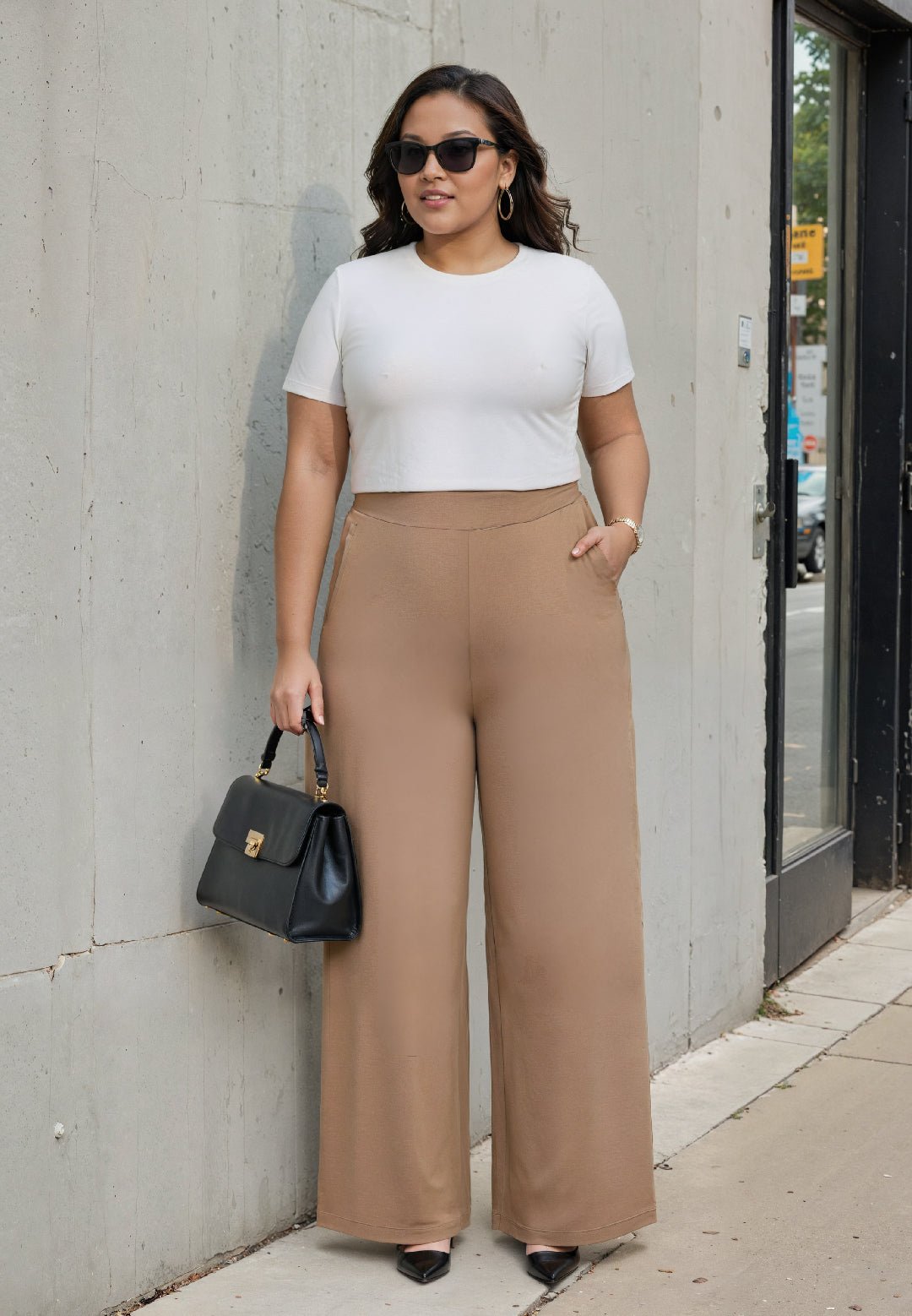 AM:PM Cotton Wide Legged Pants Tall - BlissClub
