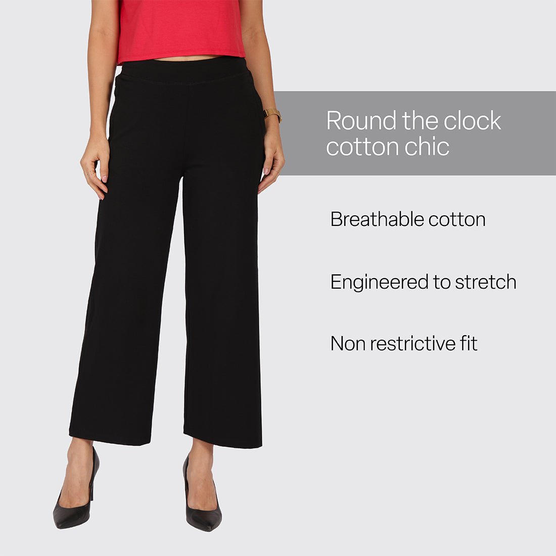 AM:PM Cotton Wide Legged Pants Tall - BlissClub
