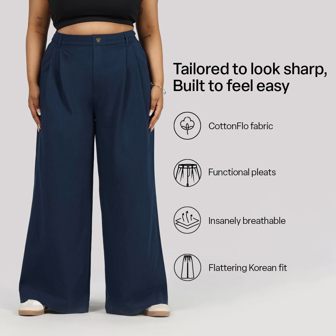 AM:PM Korean Cotton Pants - BlissClub
