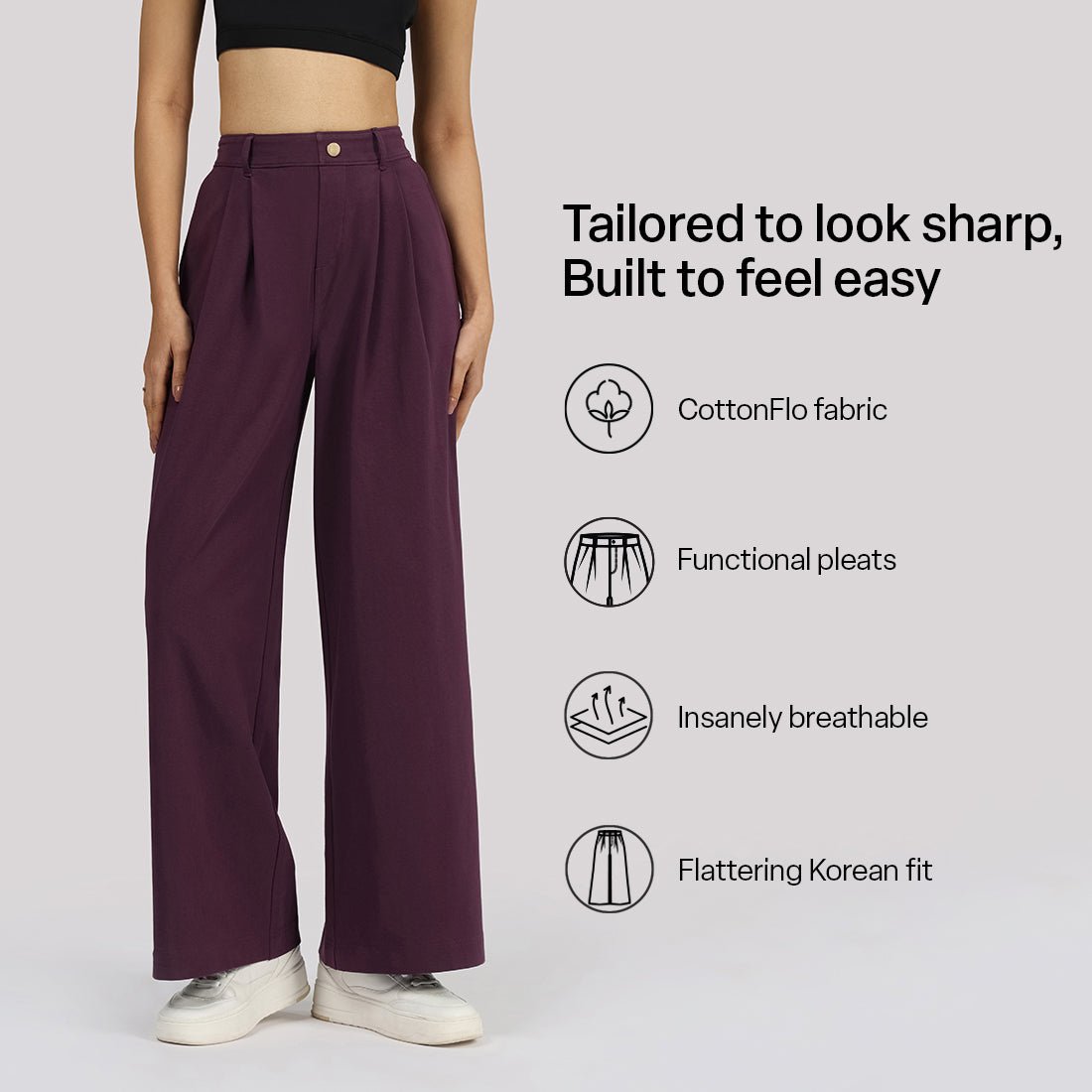 AM:PM Korean Cotton Pants - BlissClub