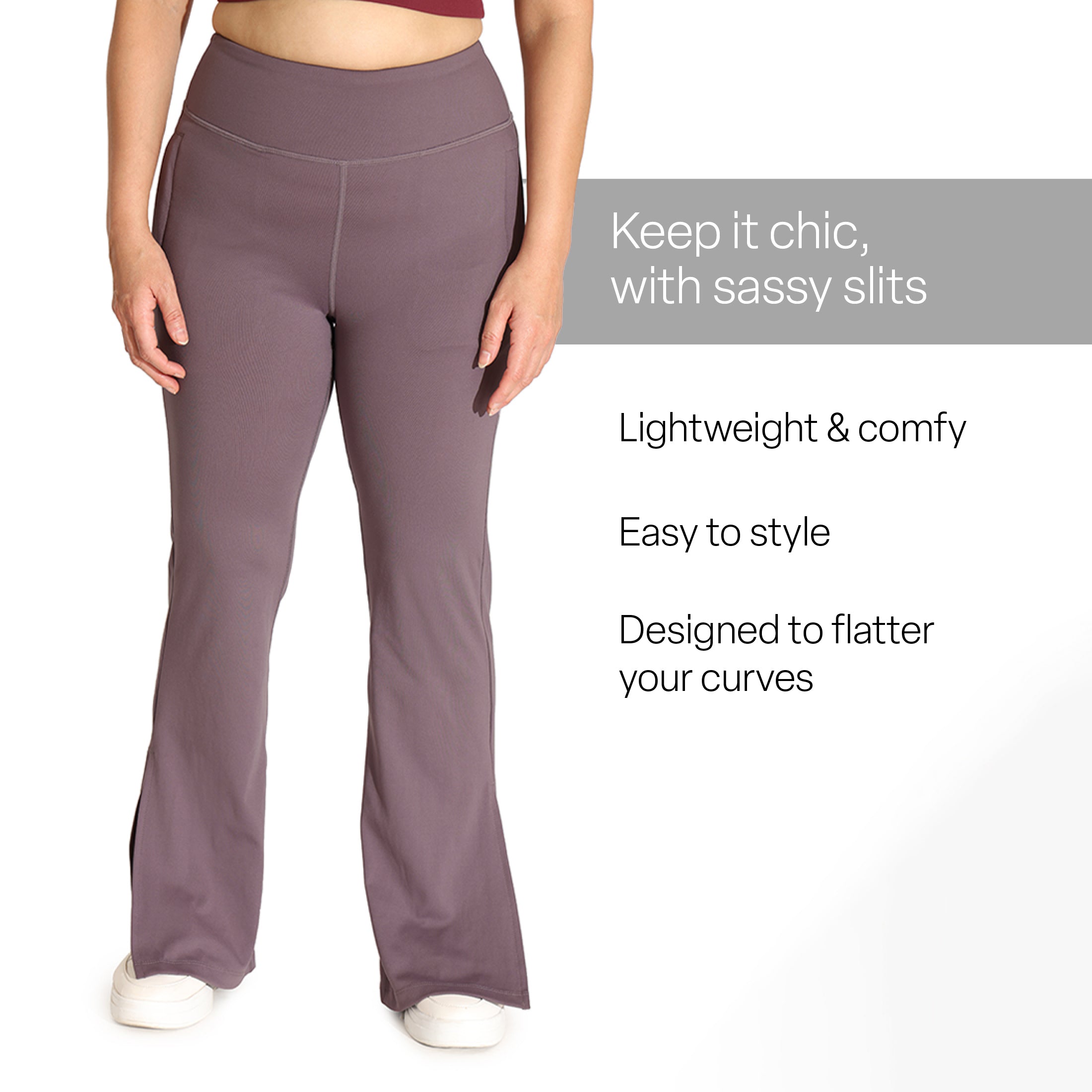 On-the-Go Slit Flare Pants