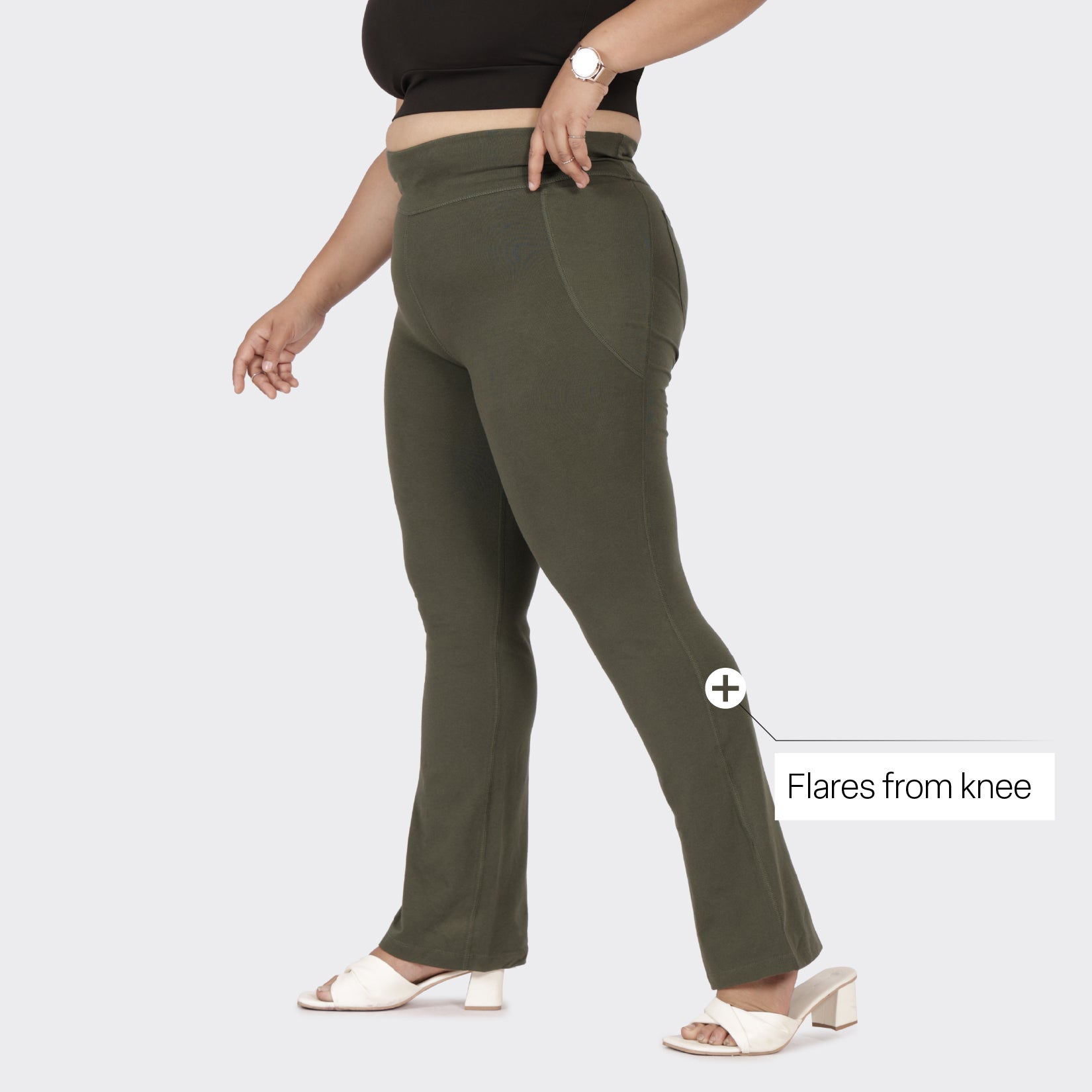Groove-In Cotton Flare Pants Tall