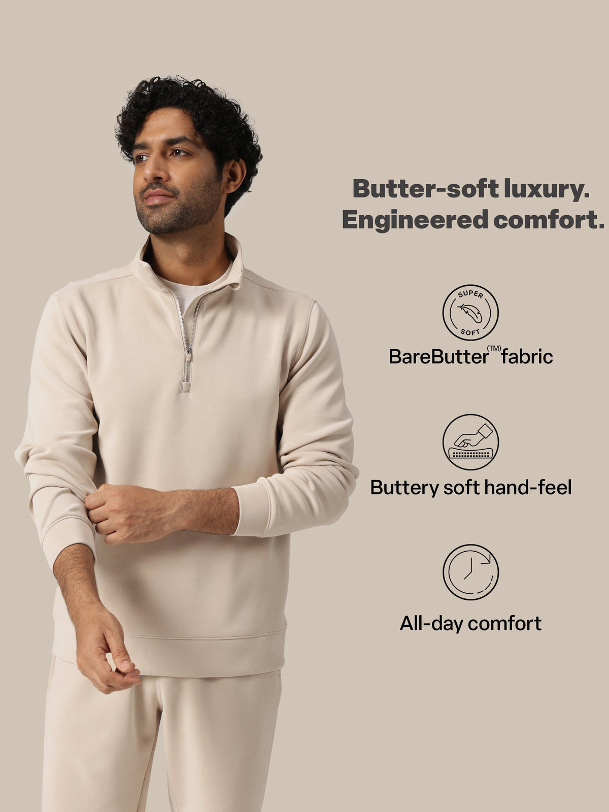 Bare Butter™ Quarter zip - BlissClub