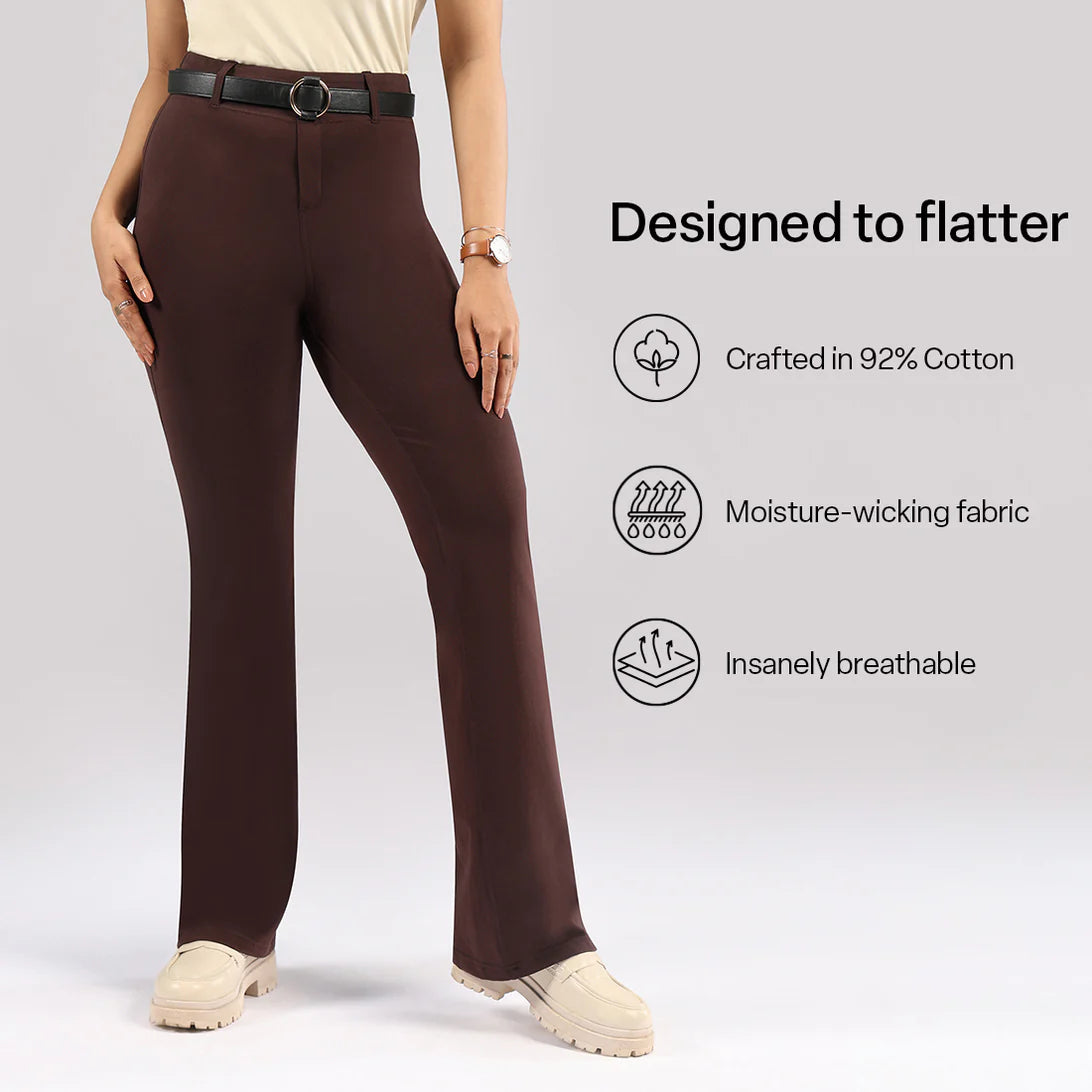 AM:PM Air Flare Trousers - Cotton Tall