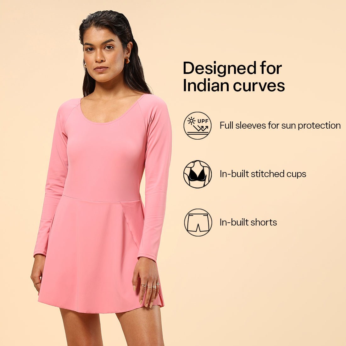 Bliss Swim Full Sleeve Dress - BlissClub