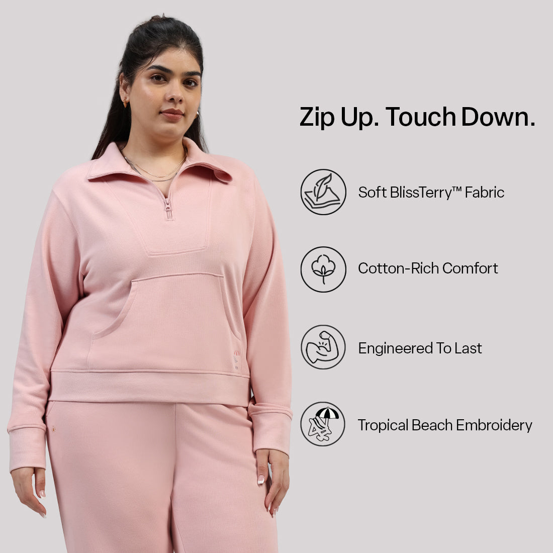BlissTerry™ Half Zip