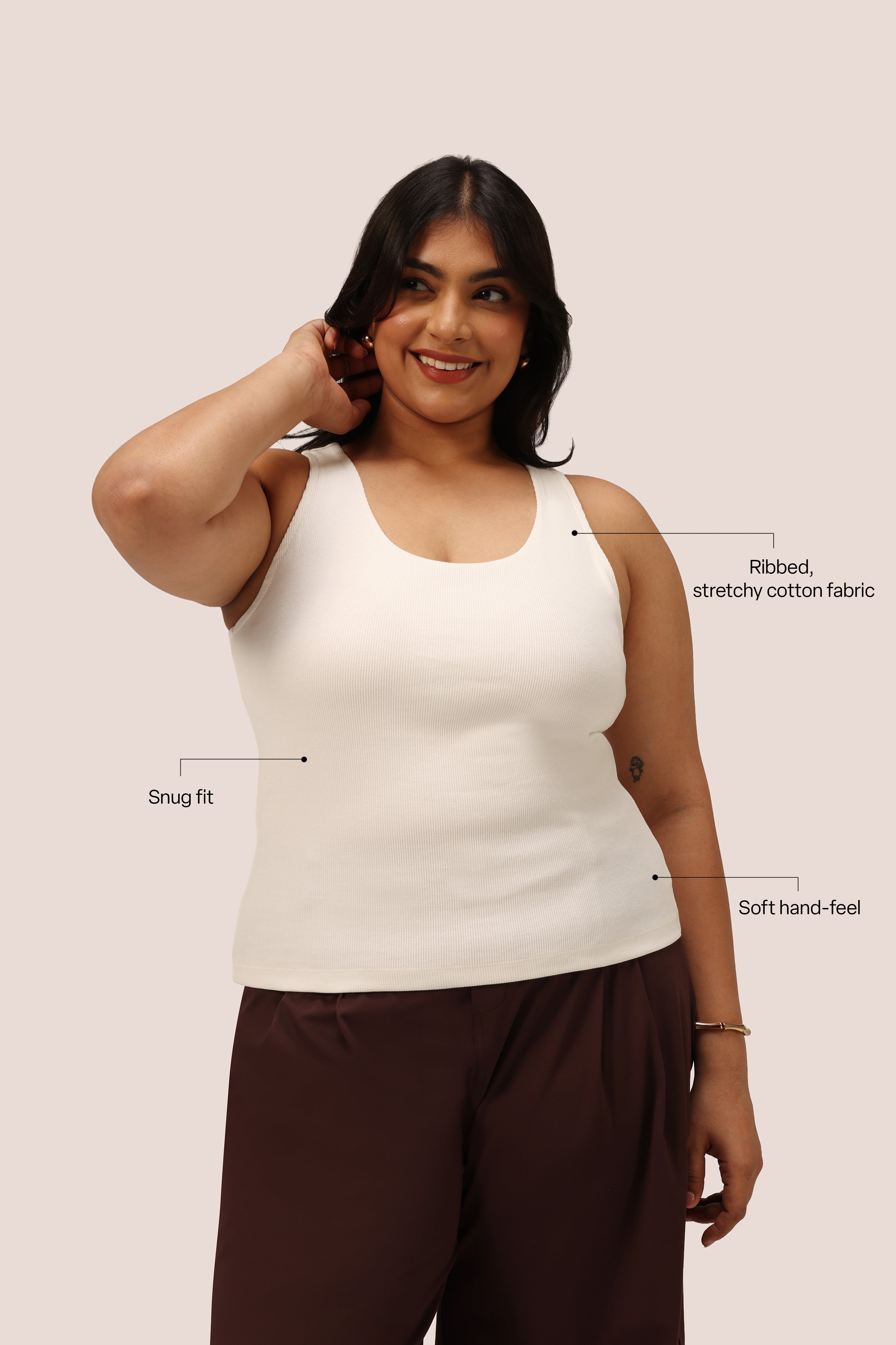 Blissentials Round Neck Built In Bra Top - BlissClub