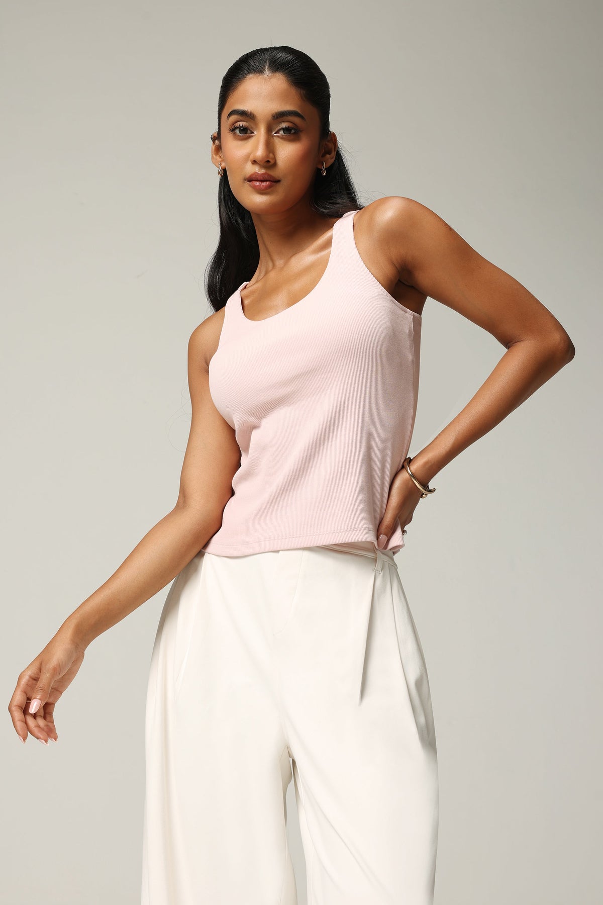 Blissentials Round Neck Built In Bra Top - BlissClub
