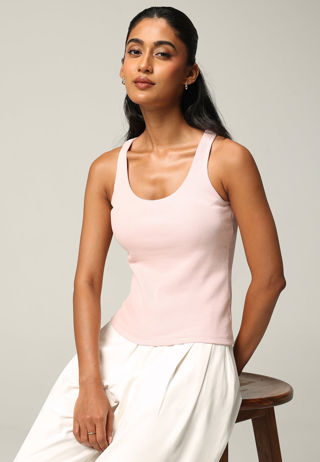 Blissentials Round Neck Built In Bra Top - BlissClub