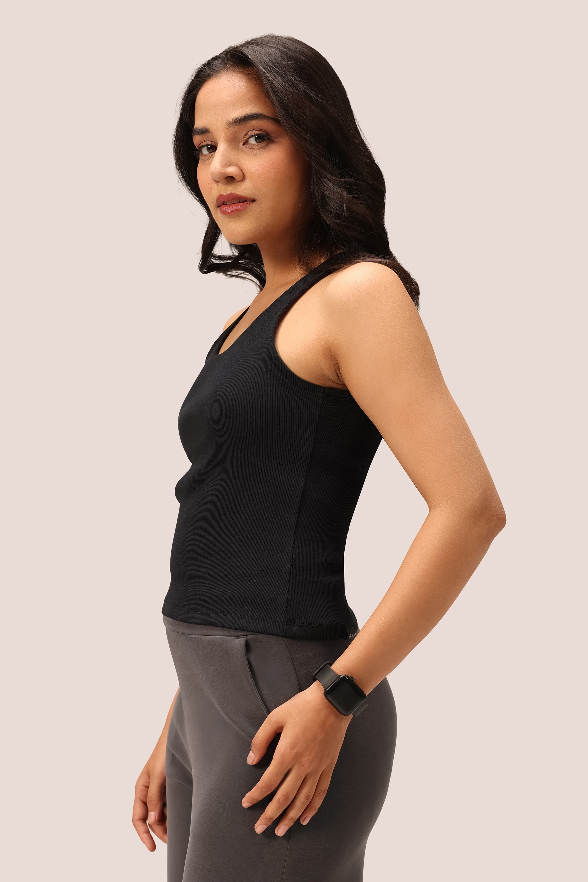 Blissentials Round Neck Built In Bra Top - BlissClub