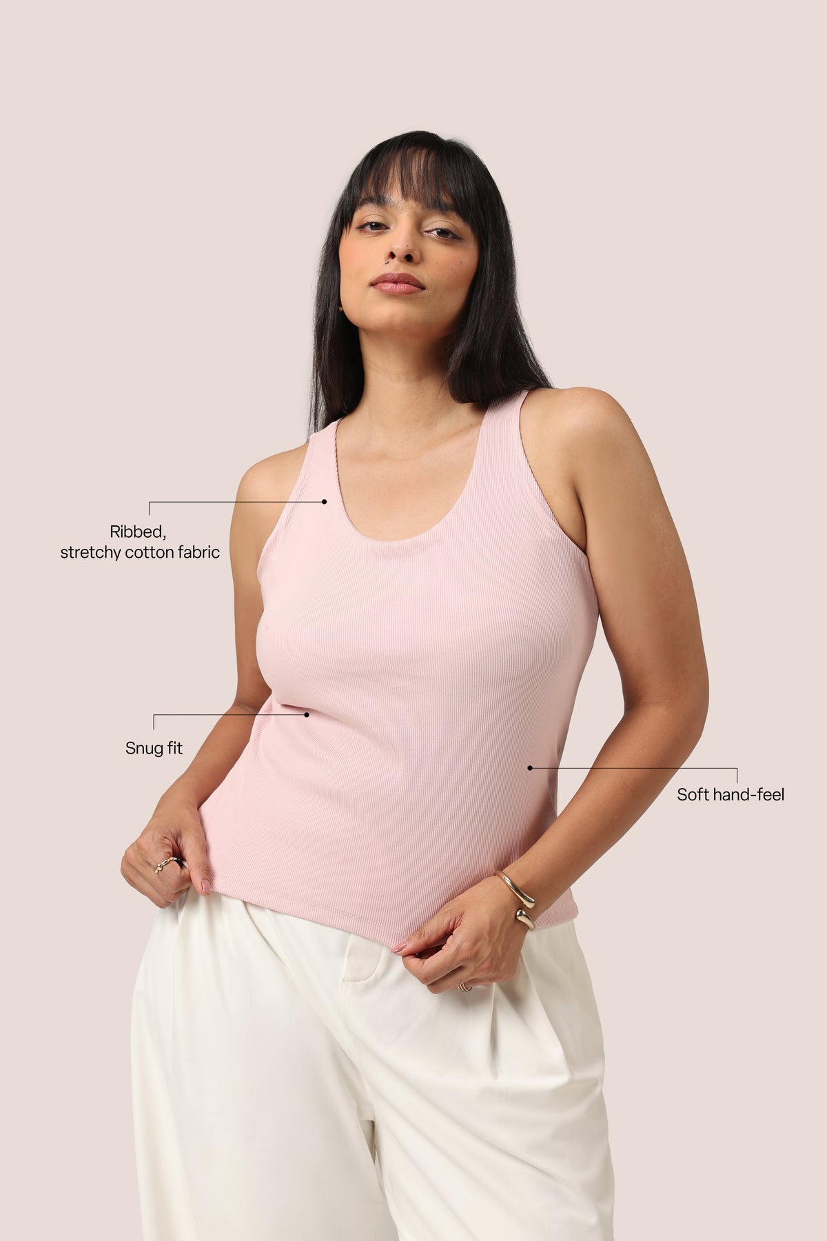 Blissentials Round Neck Built In Bra Top - BlissClub