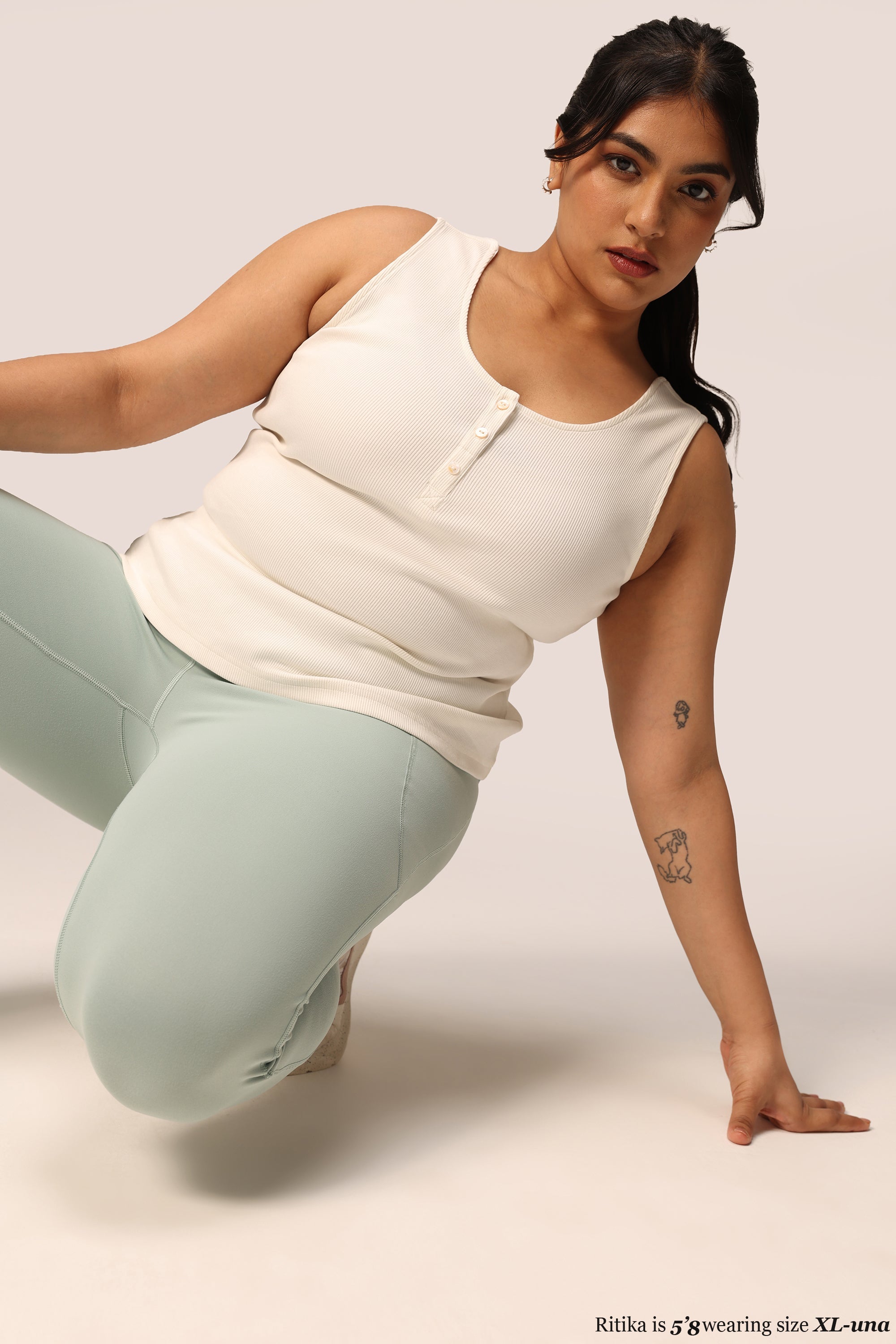 Blissentials Round Neck Henley Tank - BlissClub
