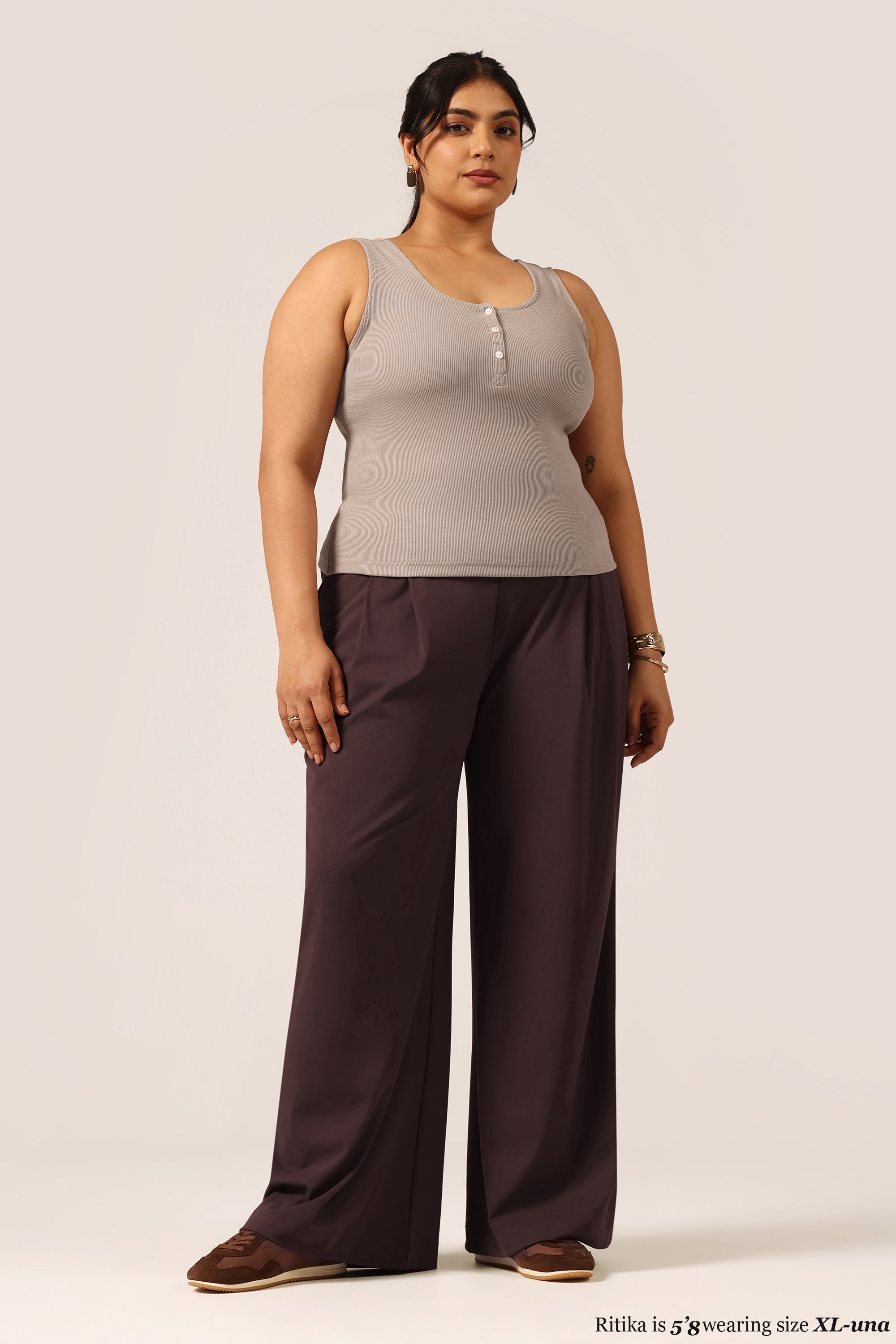 Blissentials Round Neck Henley Tank - BlissClub