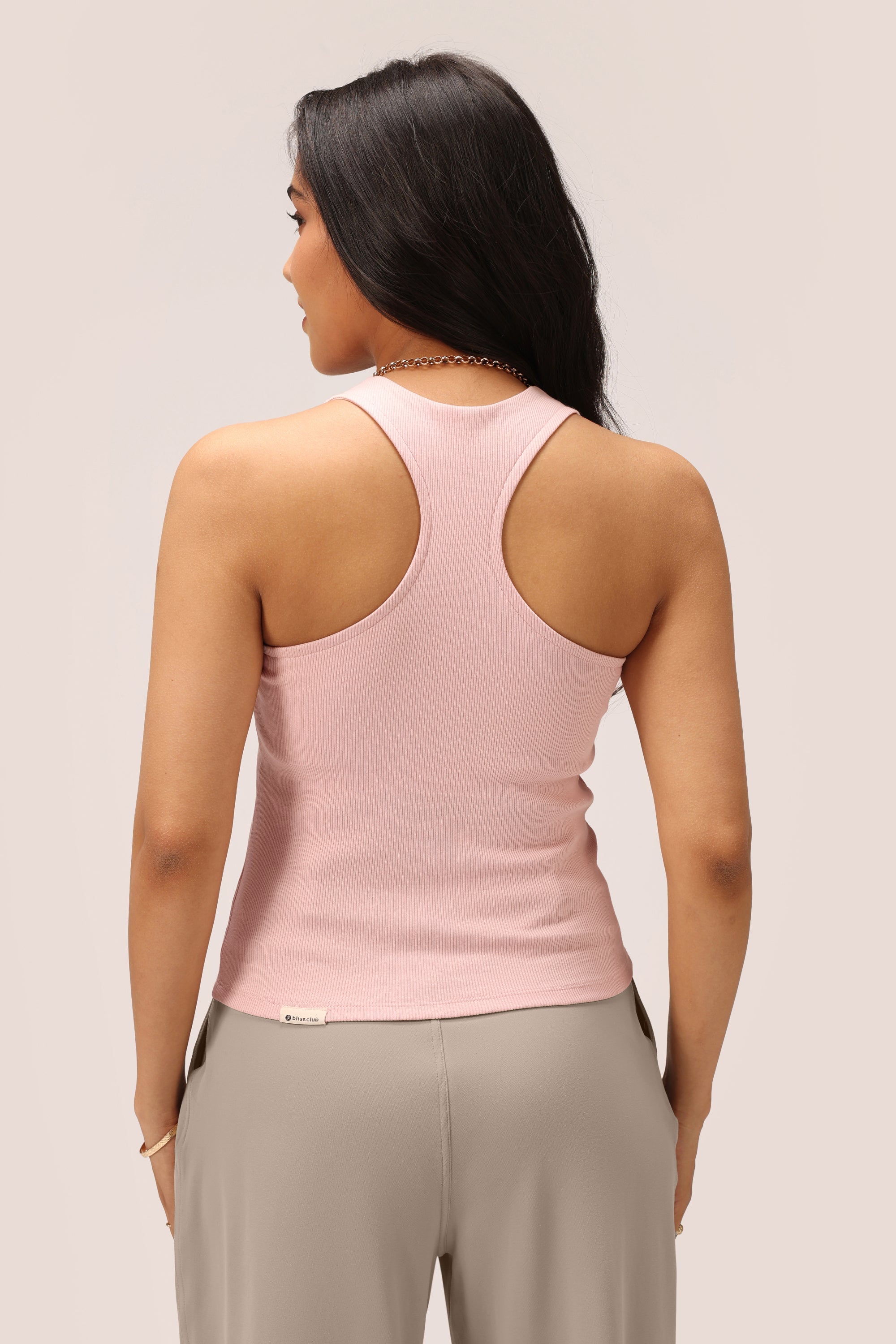 Blissentials V- Neck Racerback Built In Bra Top - BlissClub