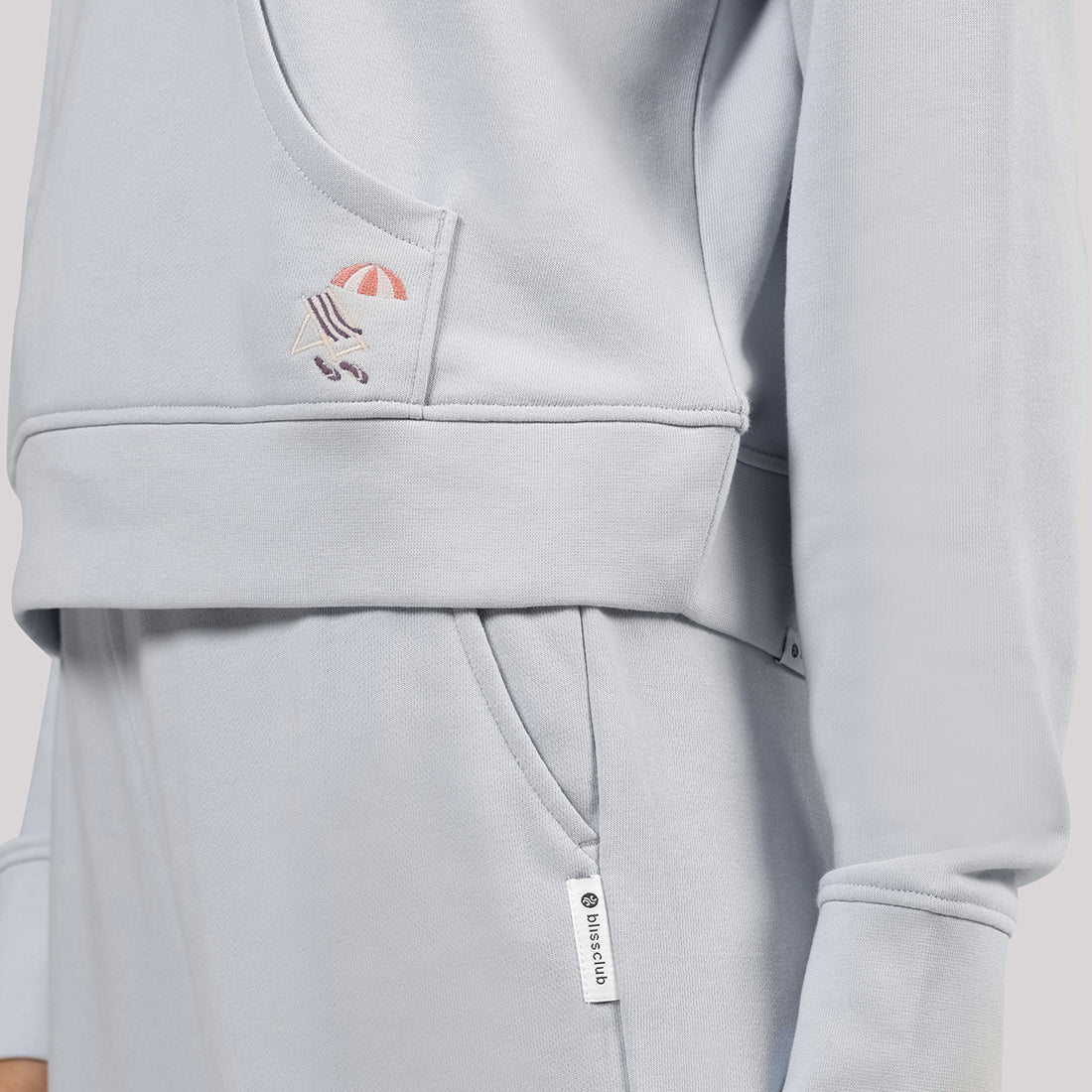 BlissTerry™ Cotton Pullover with Zipper - BlissClub