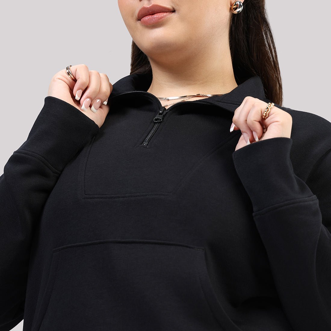 BlissTerry™ Cotton Pullover with Zipper - BlissClub