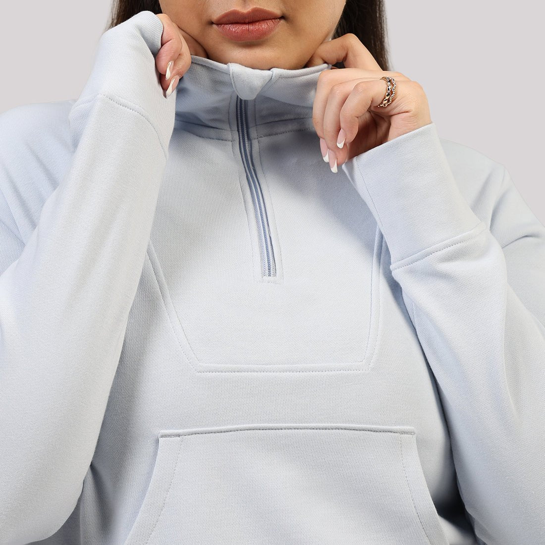 BlissTerry™ Cotton Pullover with Zipper - BlissClub