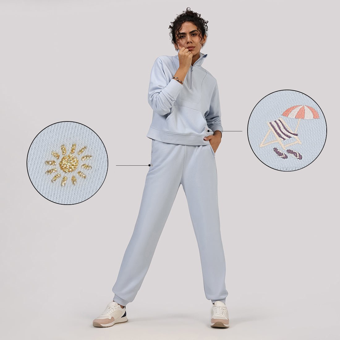 BlissTerry™ Cotton Pullover with Zipper - BlissClub